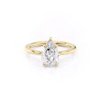 The Claire Set With A 1.5 Carat Pear Moissanite on Sale