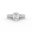 The Catherine Set With A 1 Carat Oval Moissanite on Sale