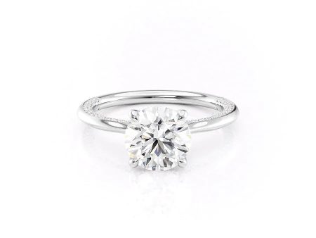 The Claire Set With A 4 Carat Round Moissanite Online now