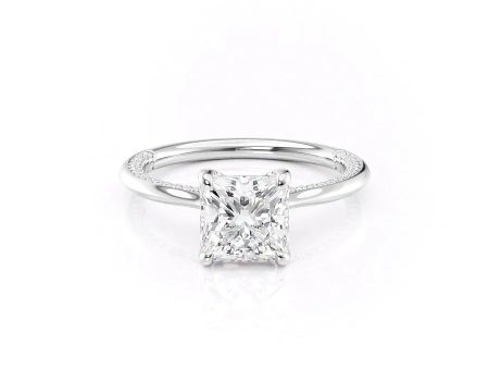 The Claire Set With A 4 Carat Princess Moissanite Discount