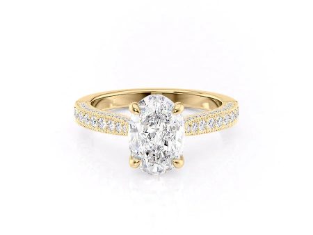 The Catherine Set With A 2 Carat Oval Moissanite Online Hot Sale